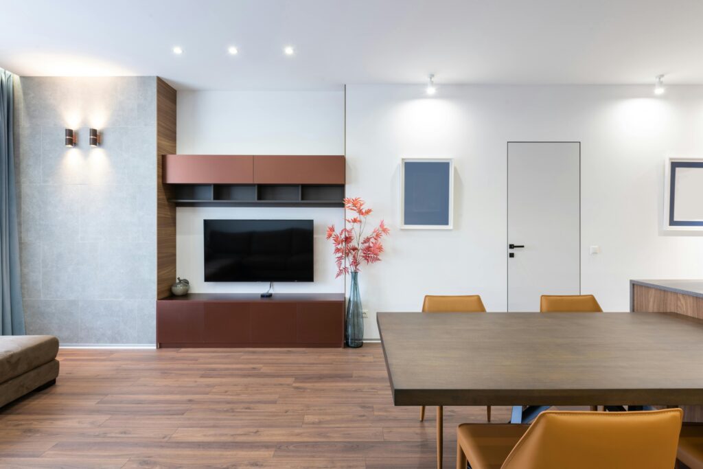Floating Shelf Installation in Orlando FL: Modern Storage and Entertainment Wall Design