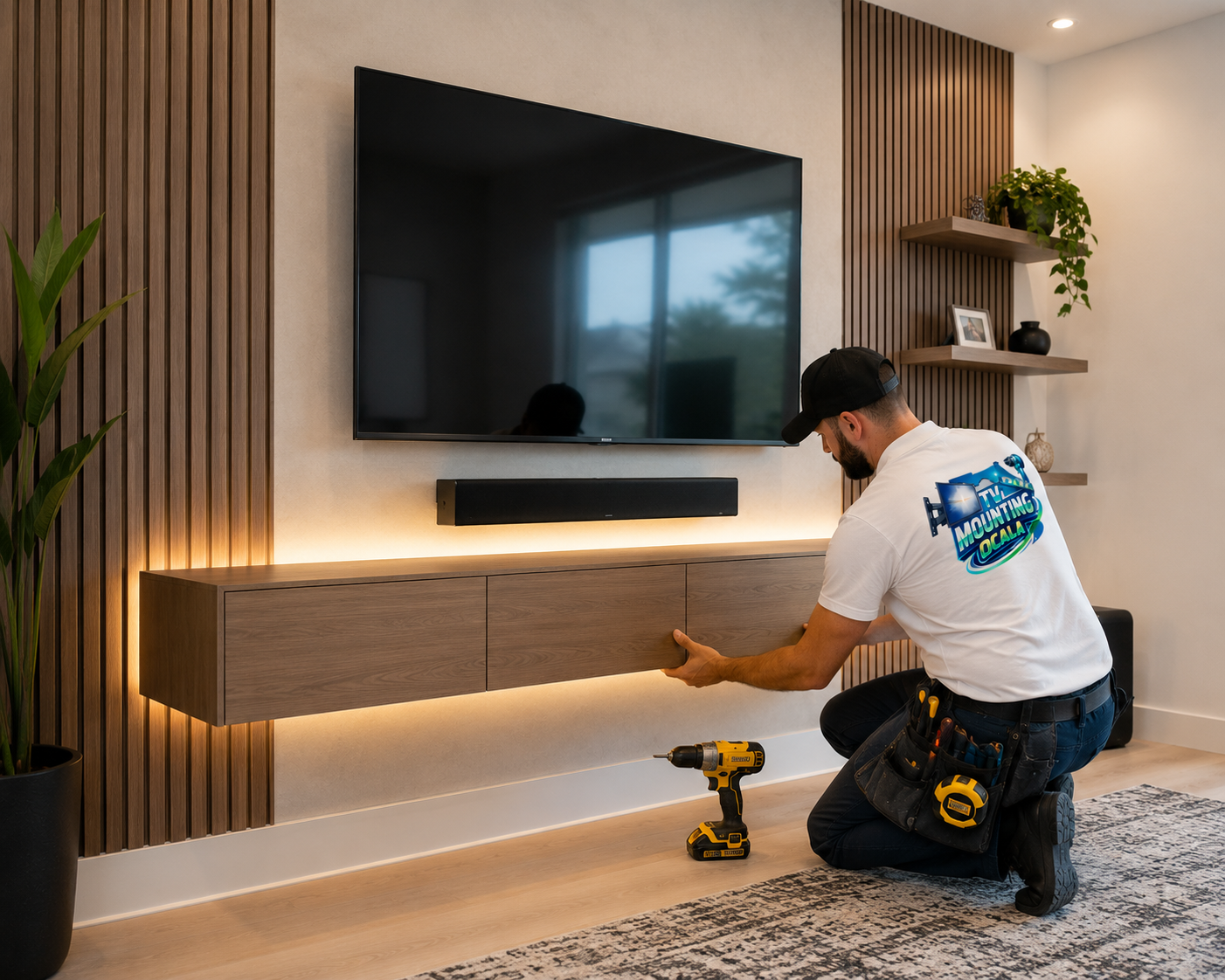 Hide TV Wires in Ocala: Why Professional TV Mounting Looks Better With Clean Cable Concealment